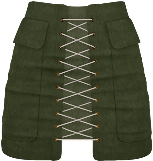 - FOX & CROW - Katja Skirt - Green - Materials Enabled with HUD - Maitreya Belleza Slink