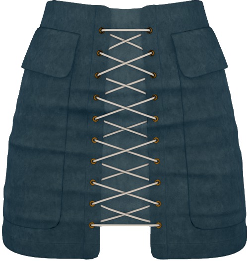 - FOX & CROW - Katja Skirt - Blue - Materials Enabled with HUD - Maitreya Belleza Slink