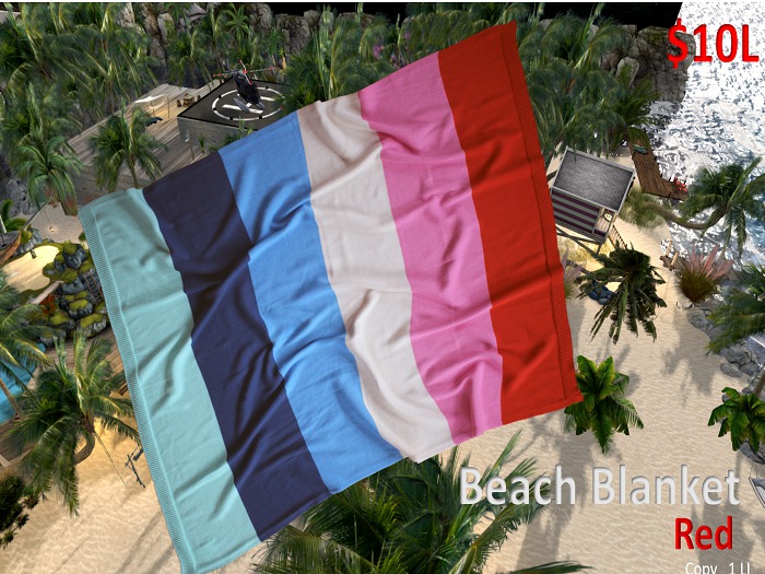 Beach Blanket - Red Stripes