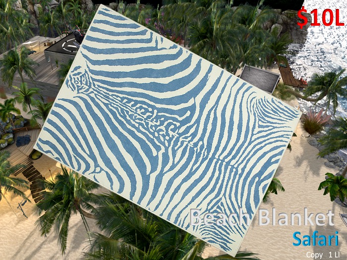 Pastel blue Animal Rug