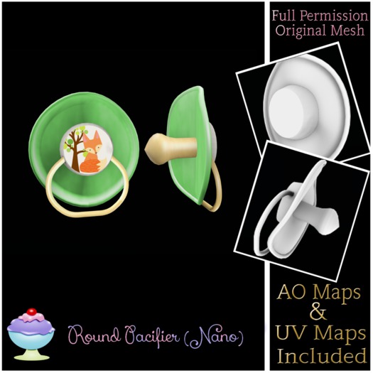 [Sherbert] Full perm Round Pacifier *Retirement Sale*