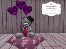 BMC40TEDDY WITH ROSES & BALLOONS.