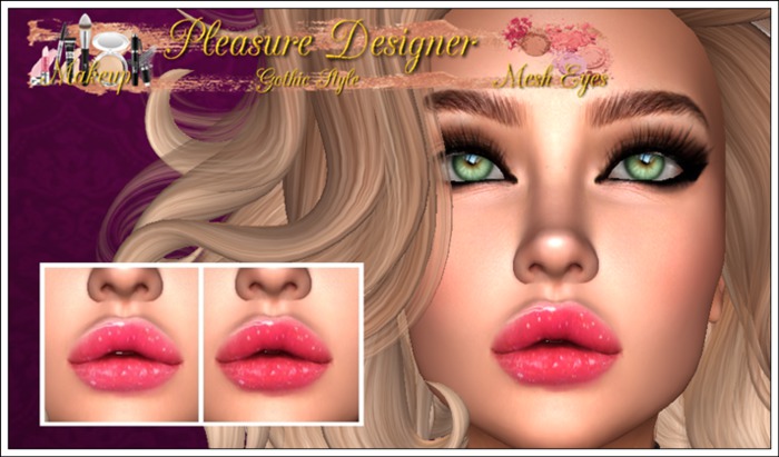 Pack 2 Gloss Pink Glitter