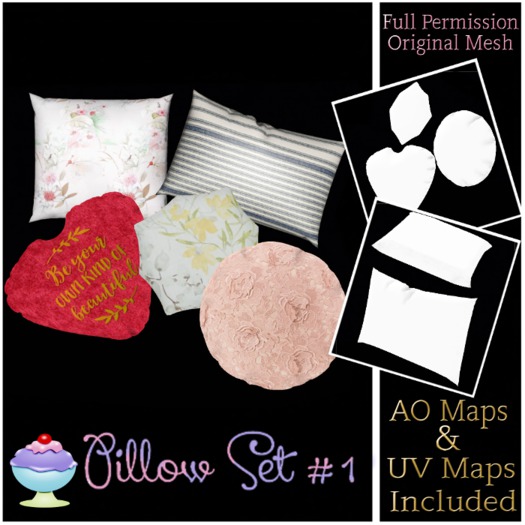 [Sherbert] Full perm Pillow Set 1  (ADD TO UNPACK)