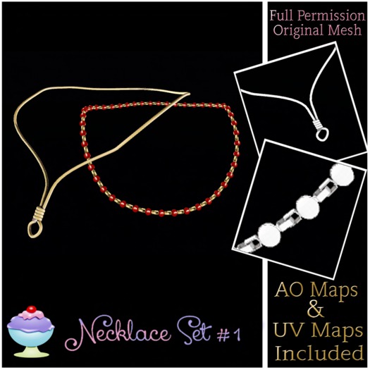 [Sherbert] Full perm Necklace Set #1 (ADD TO UNPACK)