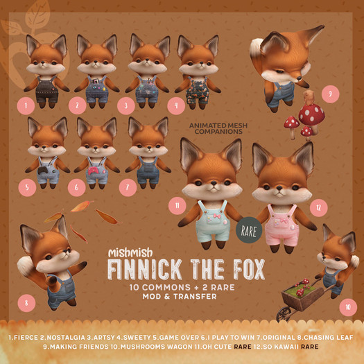MishMish - Finnick The Fox - Oh Cute Companion [Boxed] RARE