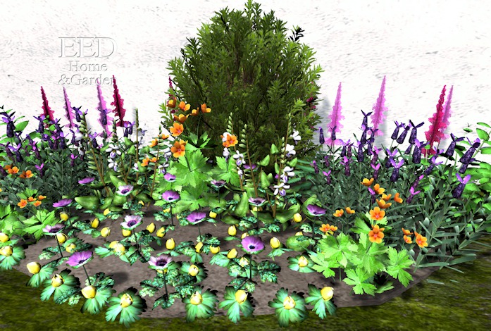FLOWERY BORDER halfcircle resizer c
