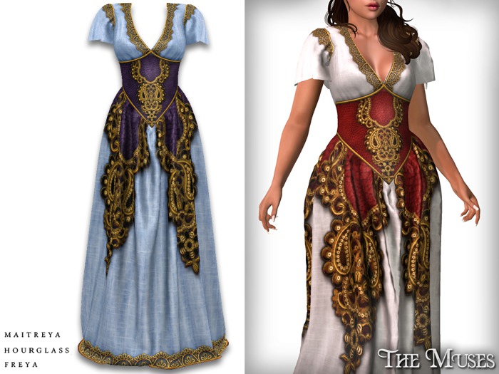 The Muses . Austra gown . Purple/Blue