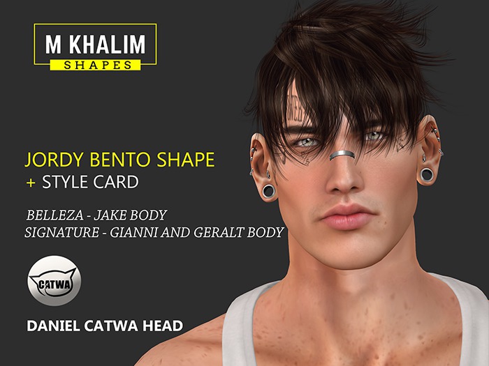 Second Life Marketplace - JODY BENTO SHAPE FOR CATWA HEAD DANIEL