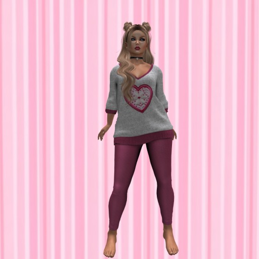 Pink Heart/Pink Leggings