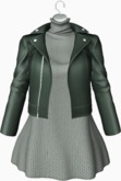 :::LS RAIANE JACKET AND DRESS GREEN