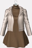 :::LS RAIANE JACKET AND DRESS BEIGE