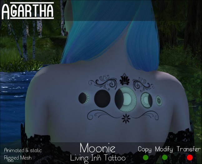 ~. Agartha .~ "Moonie" Living Ink Tattoo