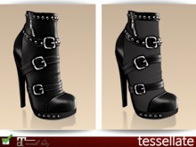 Tessellate Rock Boots Black  Maitreya