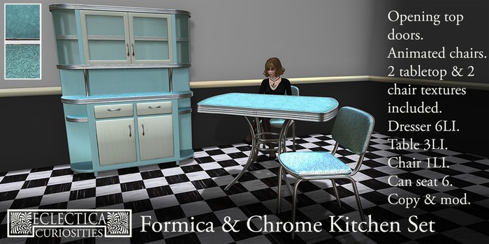 Eclectica Curiosities- Mid Century Kitchen in Turquoise