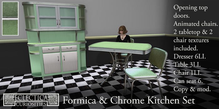 Eclectica Curiosities- Mid Century Kitchen in Green
