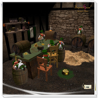 Second Life Marketplace - The Lucky Leprechaun Tavern and leprechauns scene