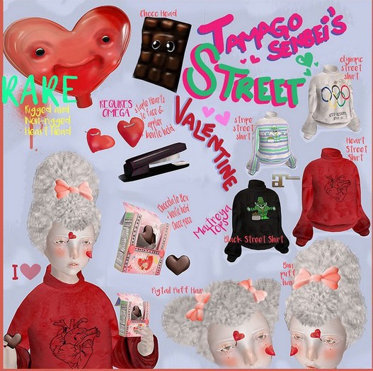 TS harajuku street top Heart boxed