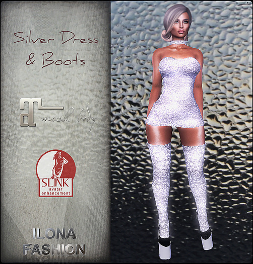 *ILONA fashion* Silver Dress & Boots