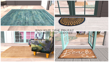 Second Life Marketplace Koyuki Beach House Rugs Prim Item Gift Koyuki Beach House Rugs Prim Item
