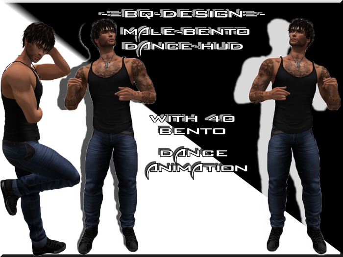 Second Life Marketplace - BQ DESIGN MALE BENTO DANCE HUD VERSION 0,1-2019