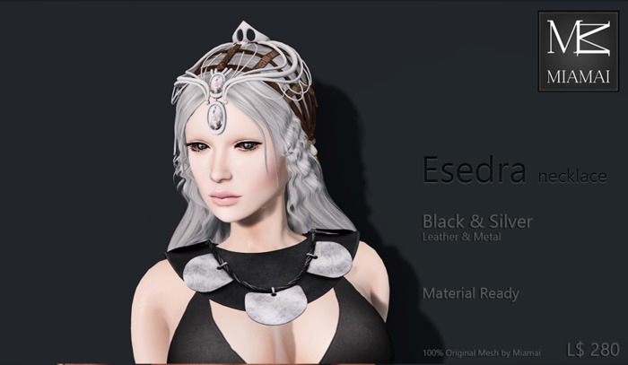 Miamai_Esedra Necklace_Black&Silver_Female