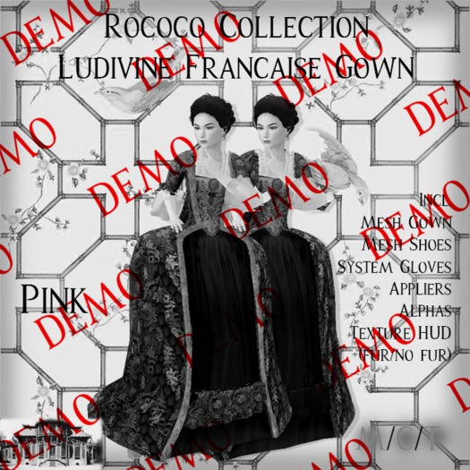 Second Life Marketplace - ~CdE~ Rococo Ludivine Francaise Gown DEMO