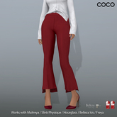 *COCO*_StepHemCroppedPants_DarkRed