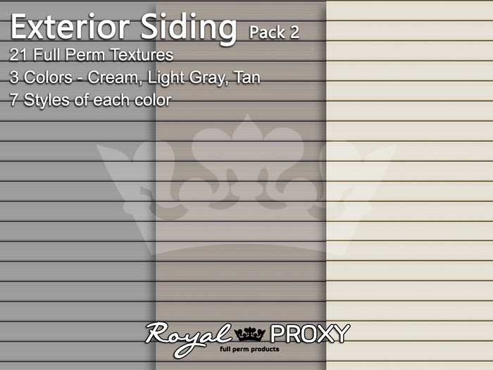 RP - 21 Full Perm Seamless Textures - Exterior Siding Pack 2