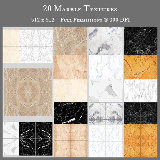 Marble Textures - 20 pcs - Full Perms