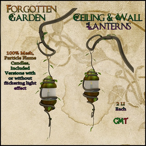Forgotten Garden Ceiling & Wall Lanterns