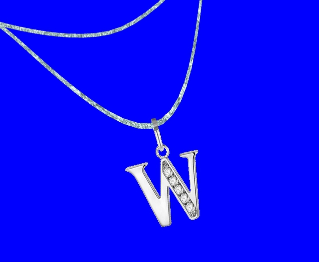 Silver W Necklace