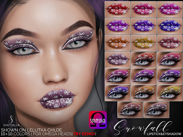 Sintiklia. - Lipstick&eyeshadow Snowfall(Omega)