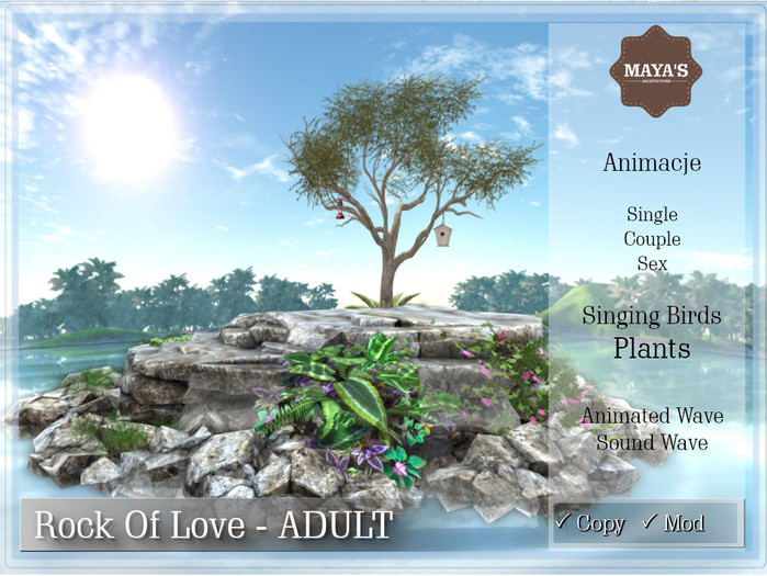 Maya's - Rocks of Love [Wave, Tree, Birdhouse, Plants]