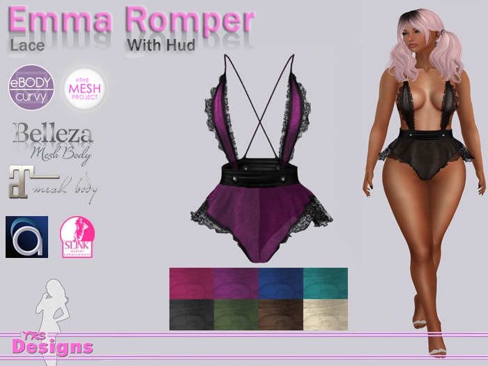 Emma Romper With Hud Lace