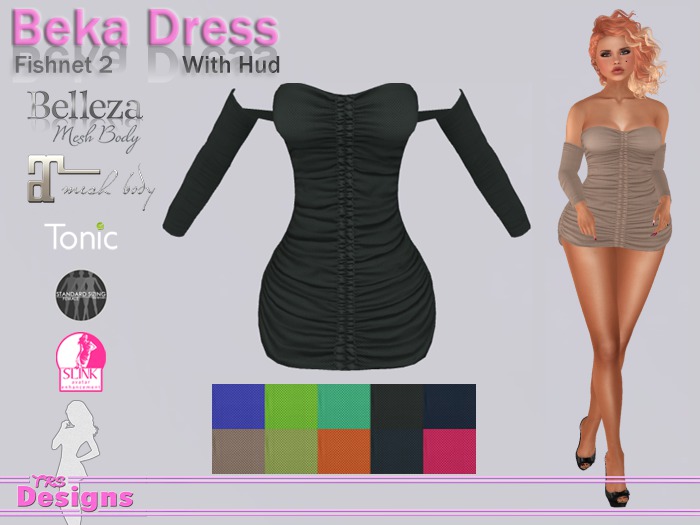 Beka Dress With Hud Fishnet 2