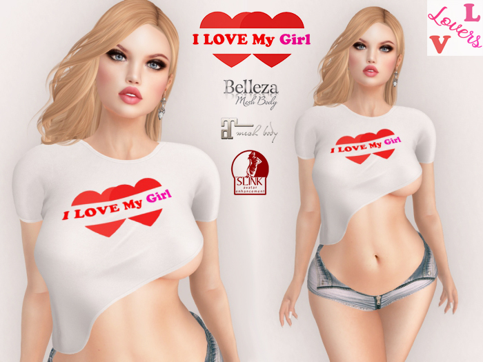 LL03 : I Love My Girl Top & Opened Shorts