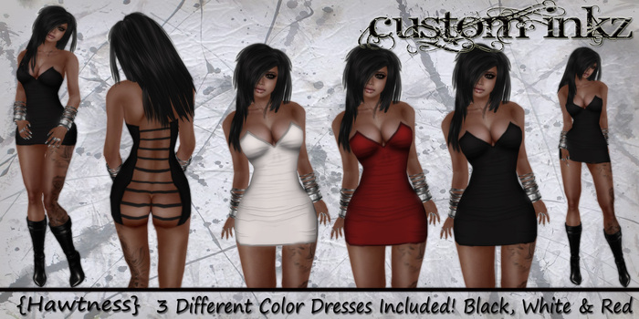 CUSTOM iNKZ Hawtness!! 3 Mini Dresses! [NEW & PROMO] 
