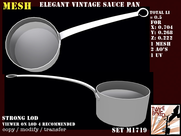"TB" Beautiful vintage sauce pan M1719