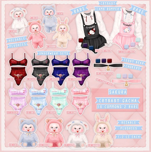 {Sakura} Crybaby Underwear - Lara - Mint