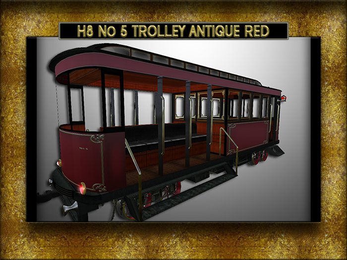 [H8 MOTORS] No5 Trolley ANTIQUE RED      