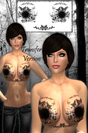 Butterfly Top Tattoo (Transferable version)