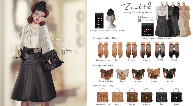 =Zenith=Vintage Bow Heels (brownish tan) -Maitreya