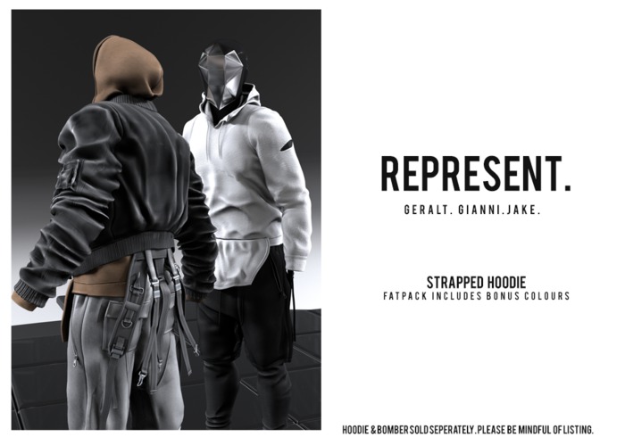 REPRESENT - Strapped Hoodie "Fatpack"