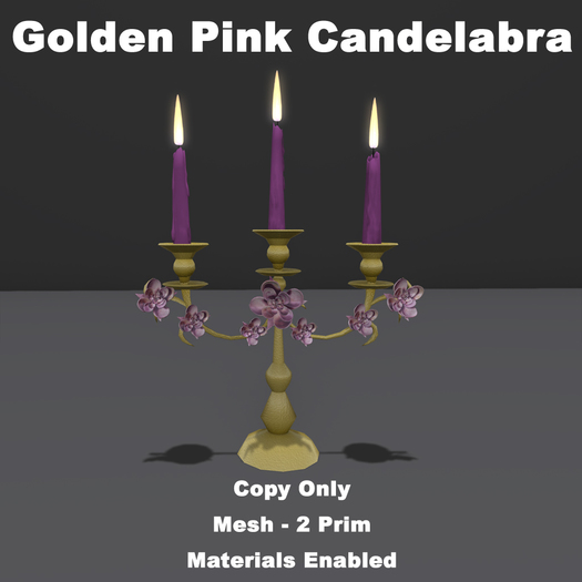 Golden Pink Candelabra
