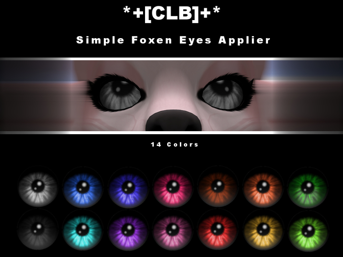 Second Life Marketplace - [CLB]'s - SC Foxen Simple Eye Texture Appliers