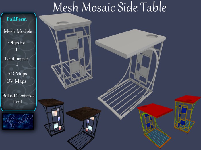 ~tc~ Mesh Mosaic Side Table FullPerm Kit