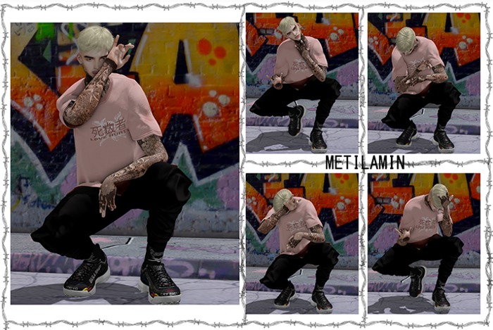BENTO"METILAMIN".Male Poses set.35