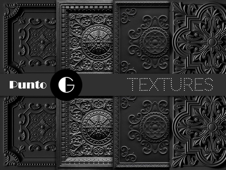 Second Life Marketplace - Tile Embossing Black Textures [05]