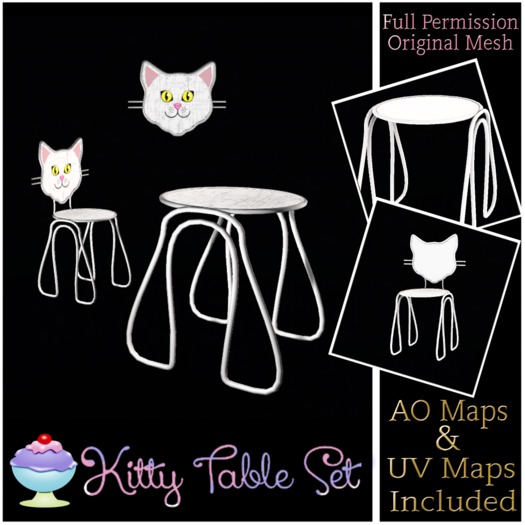 [Sherbert] Full perm Kitty Table Set (ADD TO UNPACK)